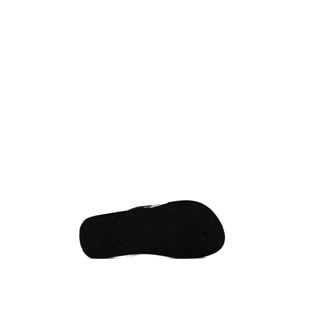 Emporio Armani Underwear Flip-Flops aus Gummi in Schwarz und Weiß