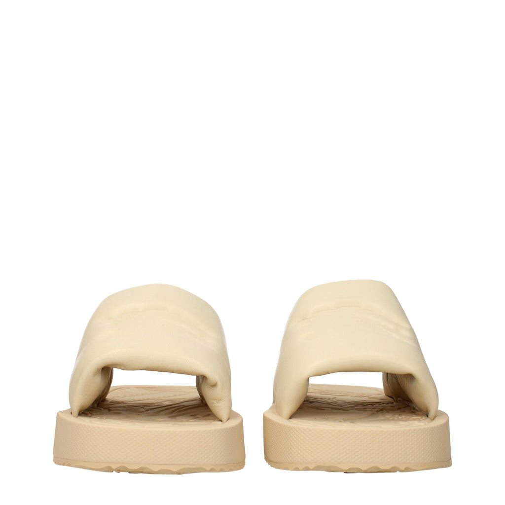 Burberry Beigefarbene Lederslipper