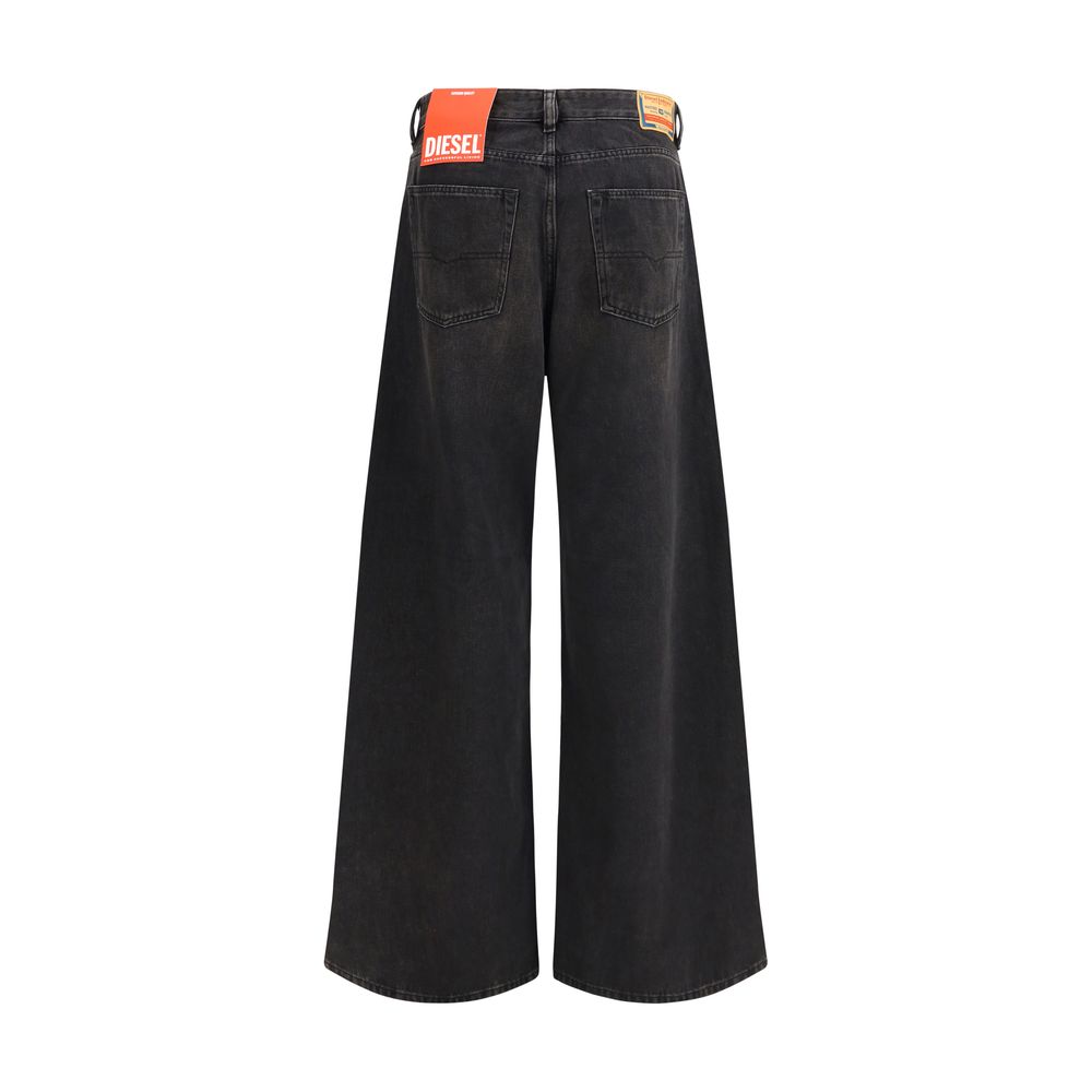 Diesel Schwarze Baumwoll-Jeans mit Relaxed Fit