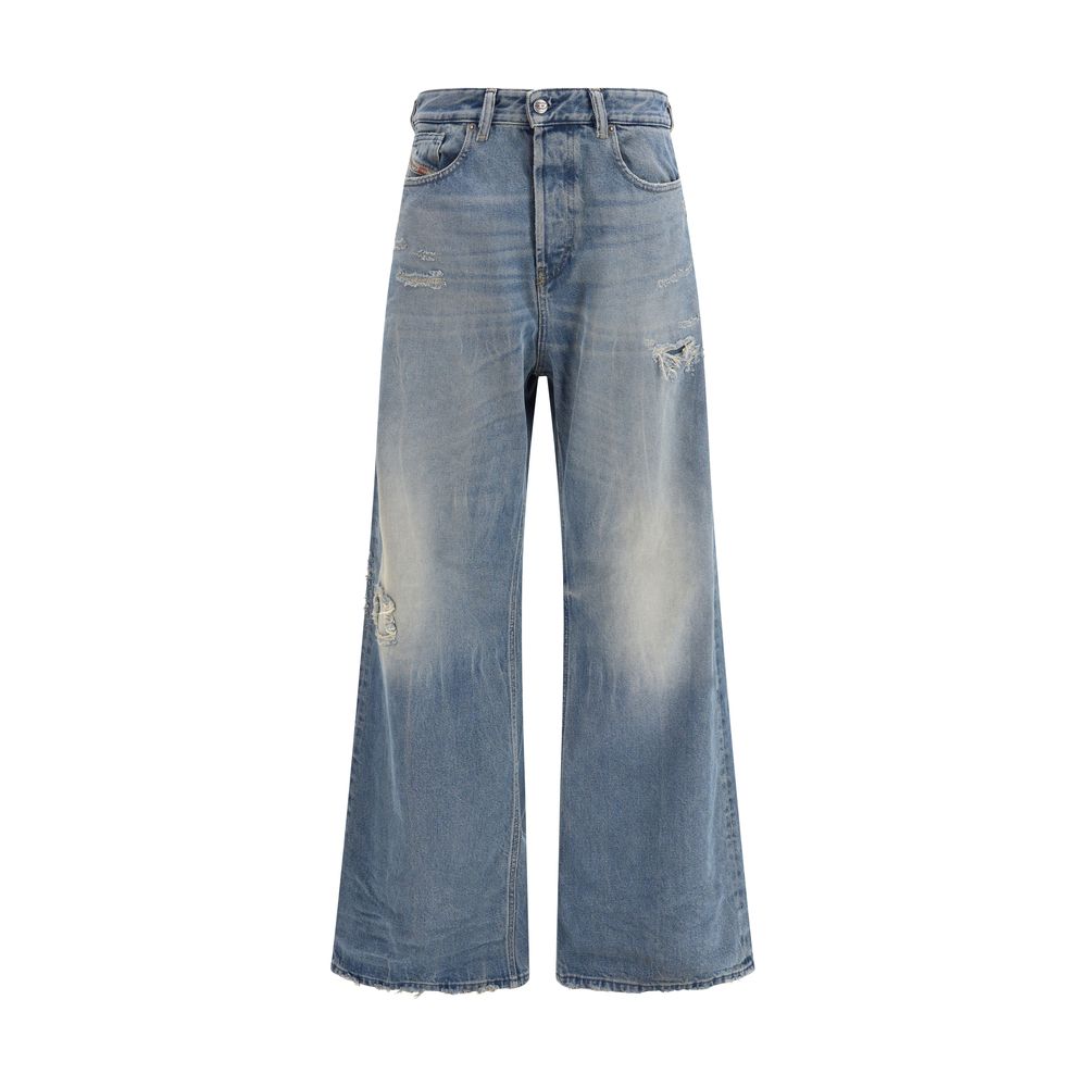 Diesel Blaue Baumwolljeans mit lockerer Passform