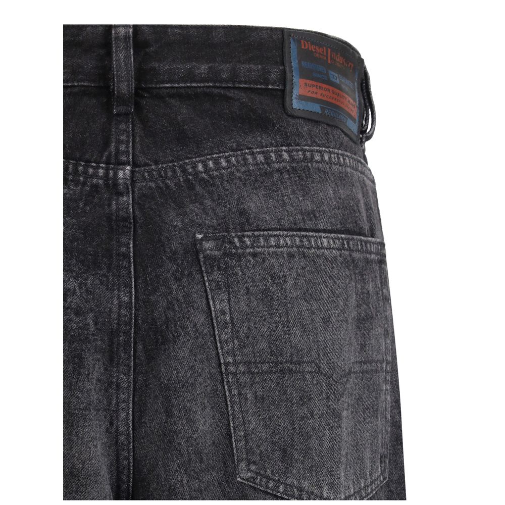 Diesel Schwarze Baumwoll-Jeans mit Relaxed Fit