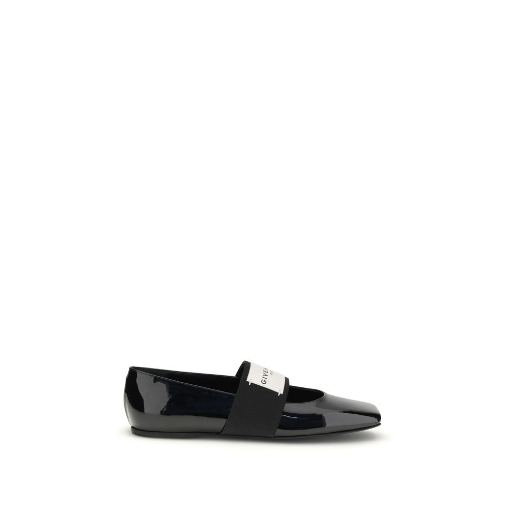Givenchy Schwarze Leder-Ballerinas