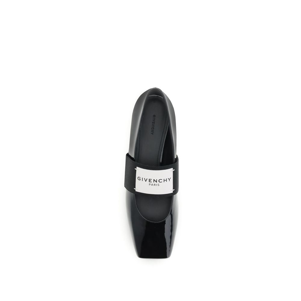 Givenchy Schwarze Leder-Ballerinas