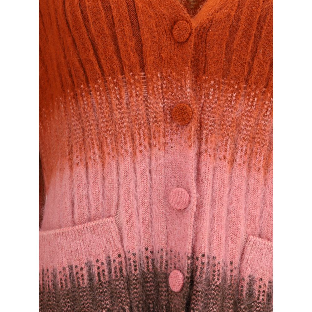 Fendi Mohair-Woll-Cardigan in Multicolor