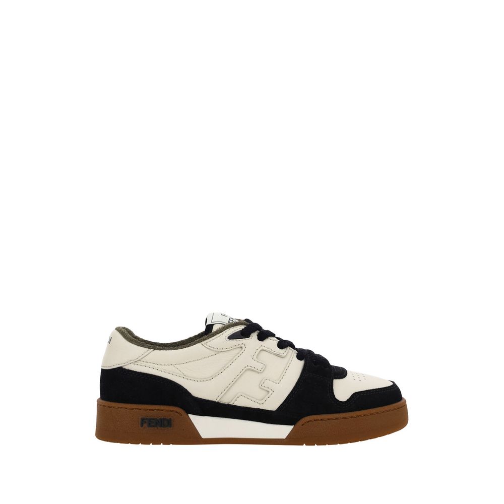Fendi Schwarze Sneakers aus Kalbshaut Bos Taurus