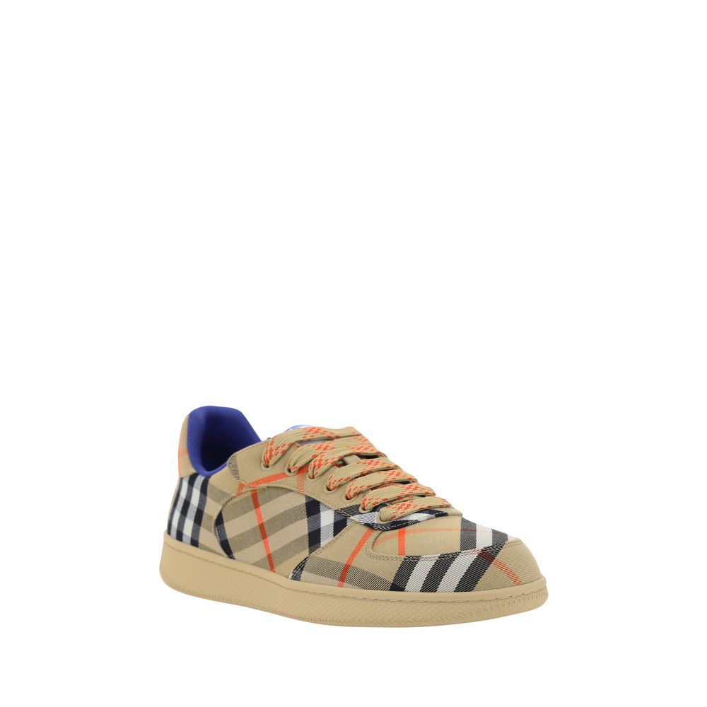 Burberry Beige Sneaker aus Stoff mit niedrigem Schaft
