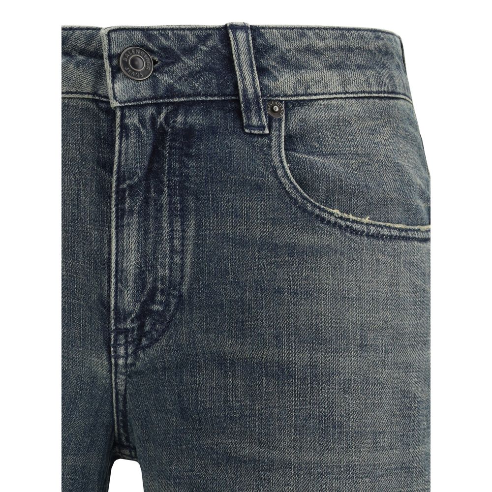 Jean évasé Balenciaga en denim de coton bleu