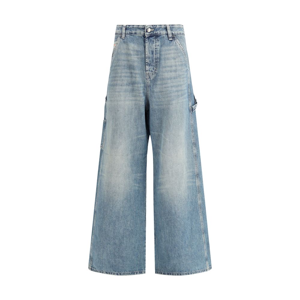 Diesel Blaue Baumwoll-Jeans mit lockerer Passform
