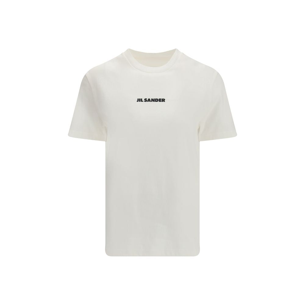Jil Sander T-Shirt aus Baumwolle in Creme