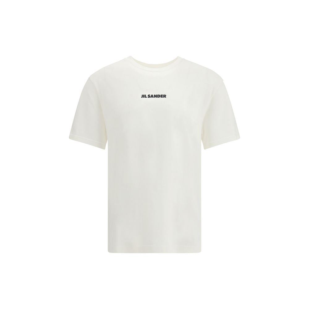 Jil Sander Baumwoll-T-Shirt in Creme