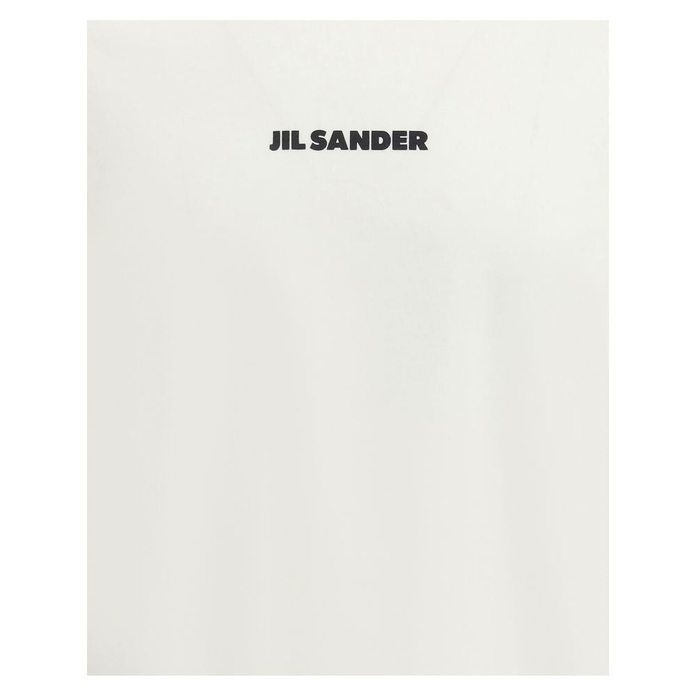 Jil Sander Baumwoll-T-Shirt in Creme