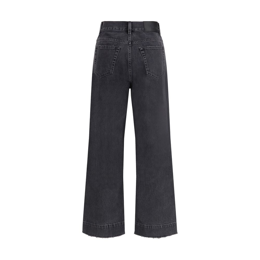 Chloé Schwarze Jeans mit hoher Taille aus Baumwolle