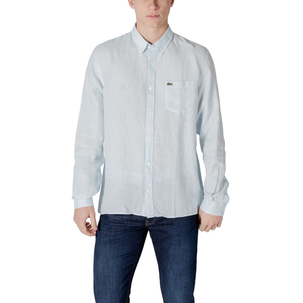 Lacoste Blaues Leinenhemd