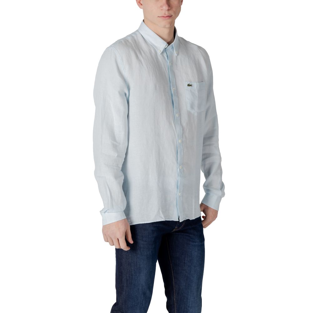 Lacoste Blaues Leinenhemd