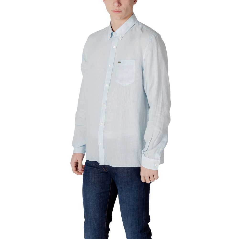 Lacoste Blaues Leinenhemd