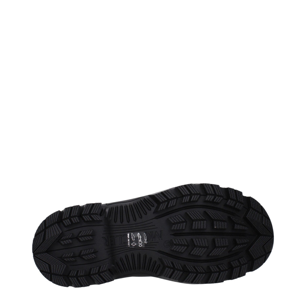 Moncler Schwarze Ankle Boots aus Baumwolle