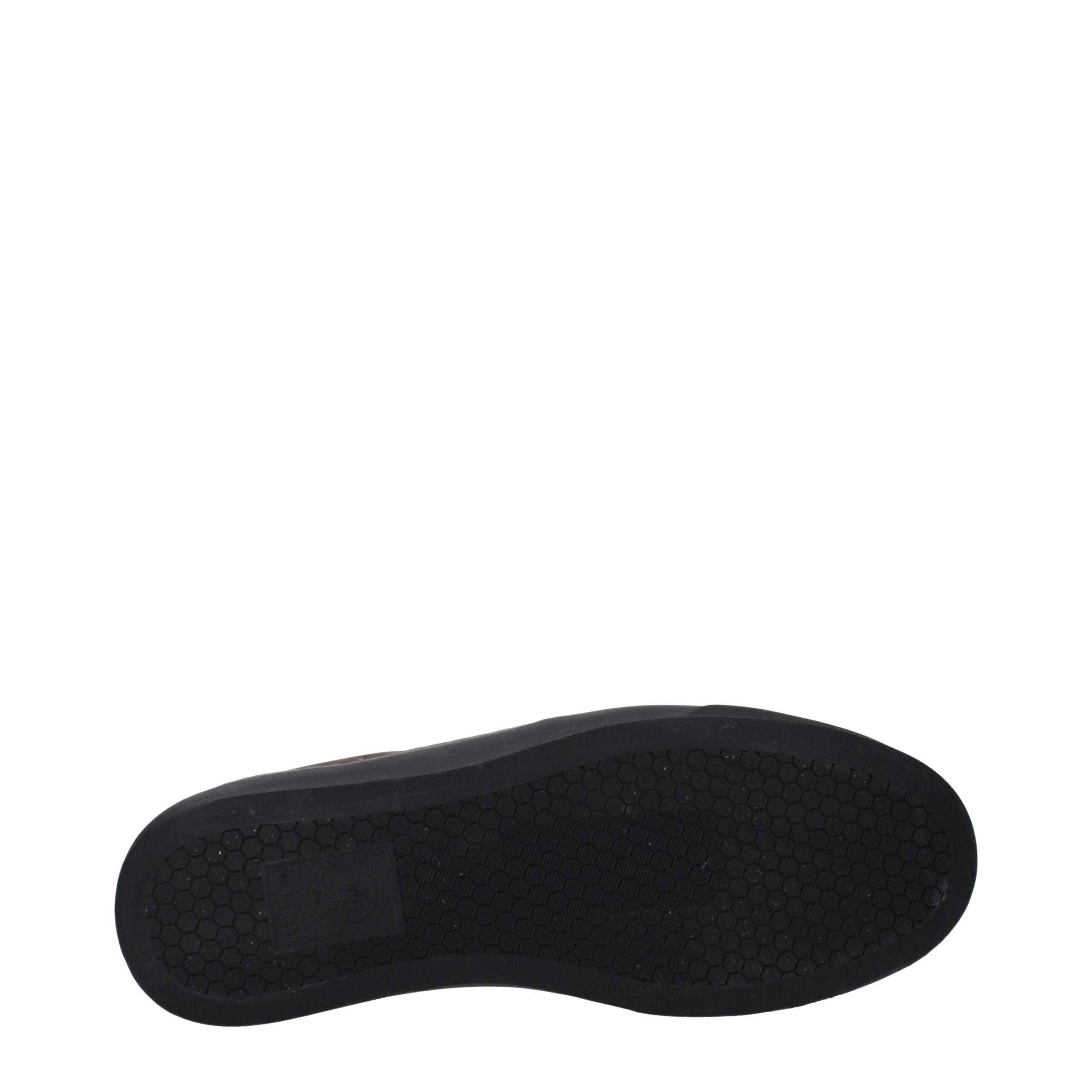 Moncler Braune Loafer aus Leder zum Hineinschlüpfen