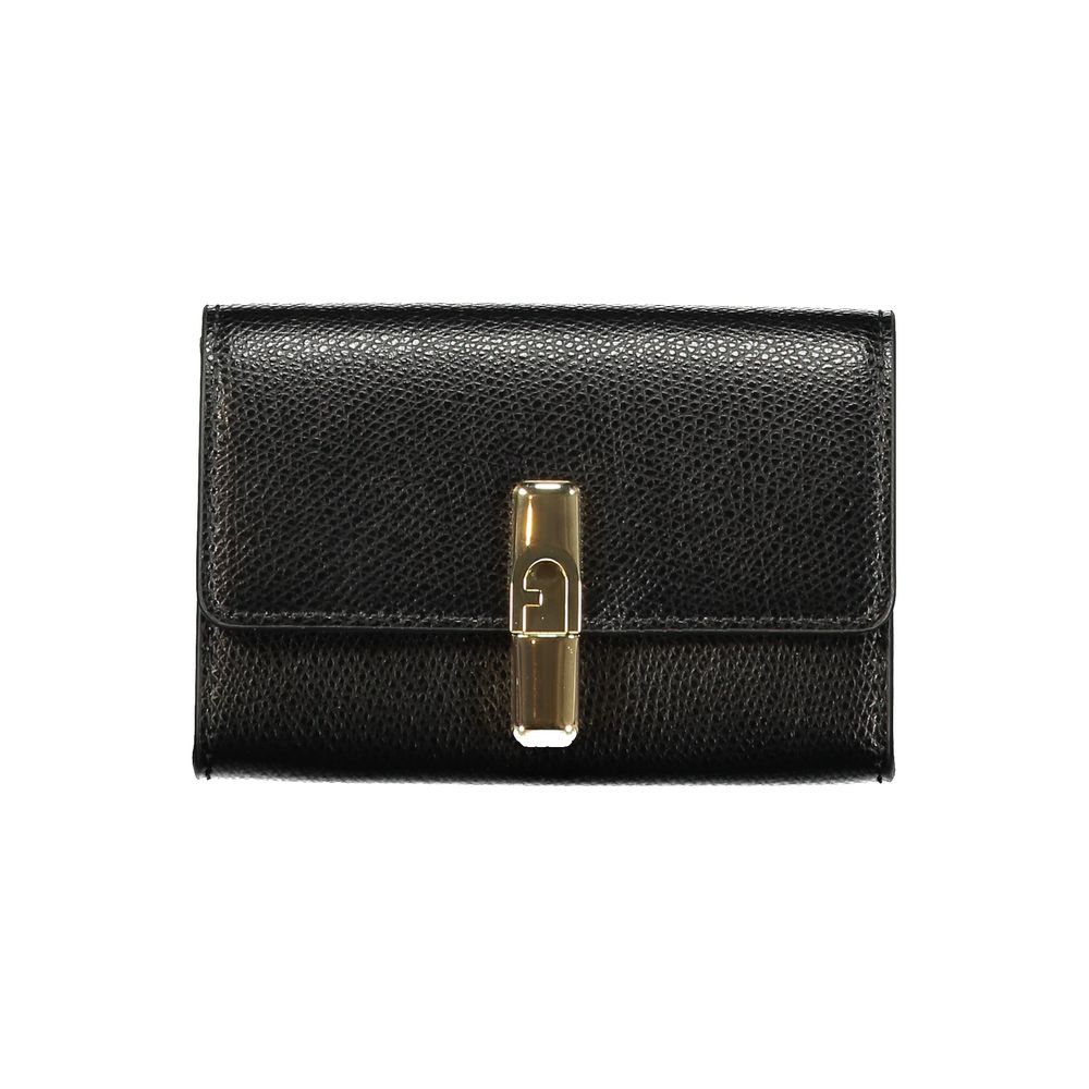 Furla Nero Leder Damen Geldbörse