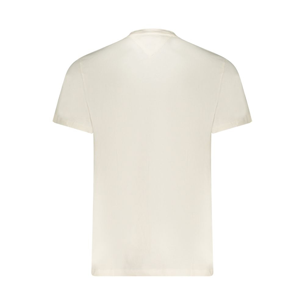 Tommy Hilfiger Herren-T-Shirt aus Baumwolle in Bianco