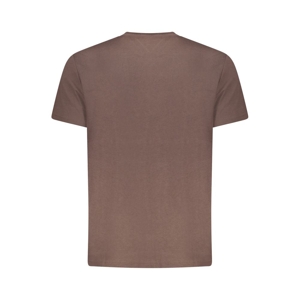 Tommy Hilfiger Braunes Baumwoll-T-Shirt für Herren