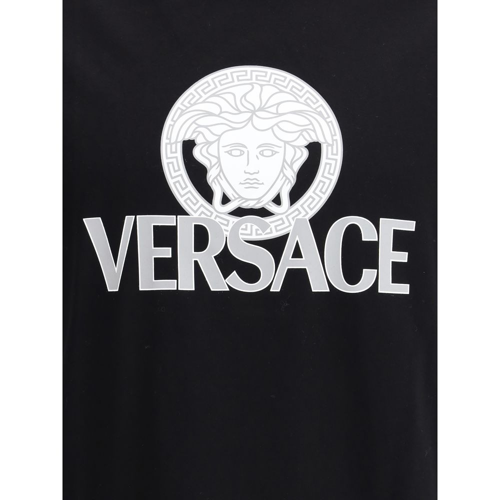 Versace Schwarzes Baumwoll-T-Shirt