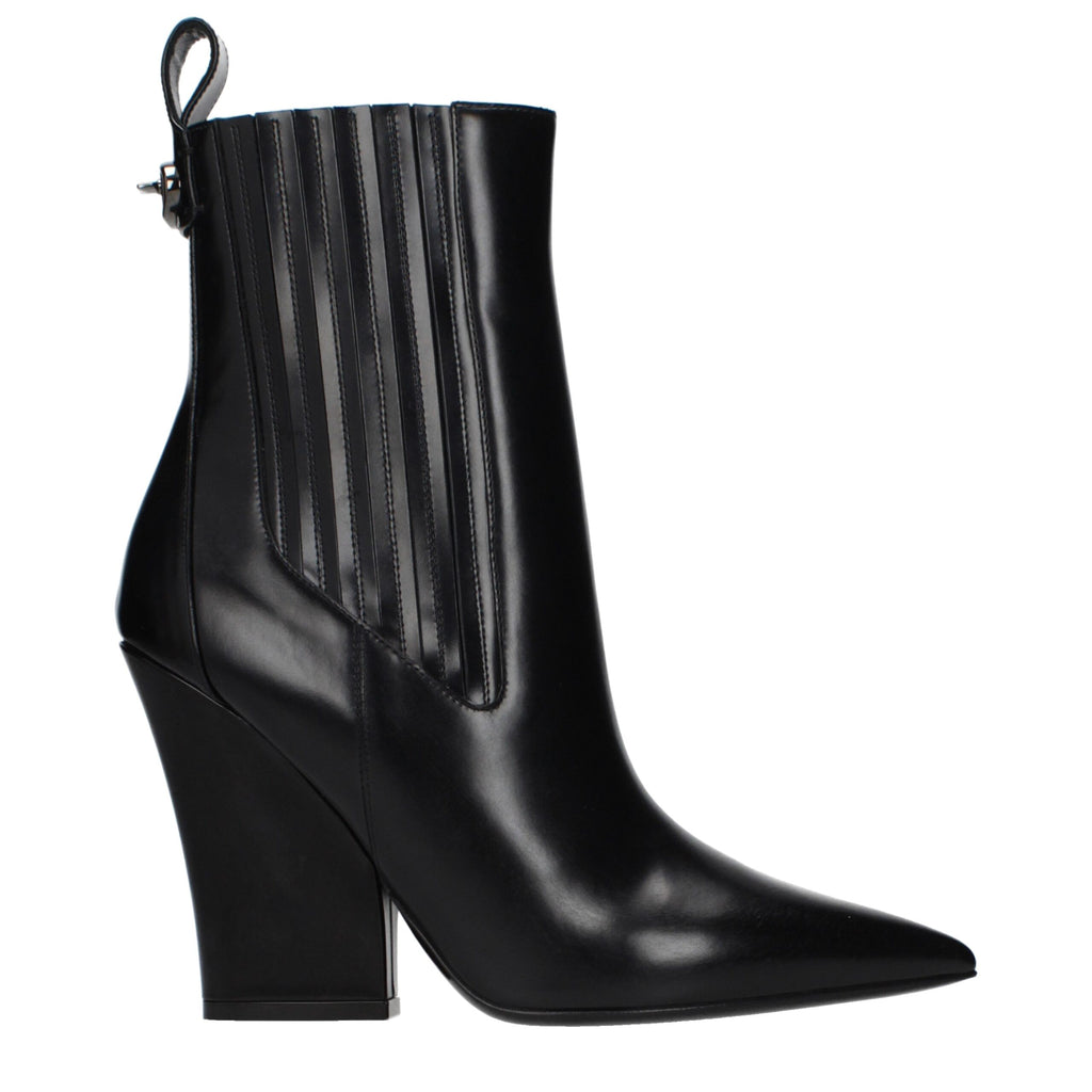 Valentino Garavani Schwarze Leder-Ankle Boots