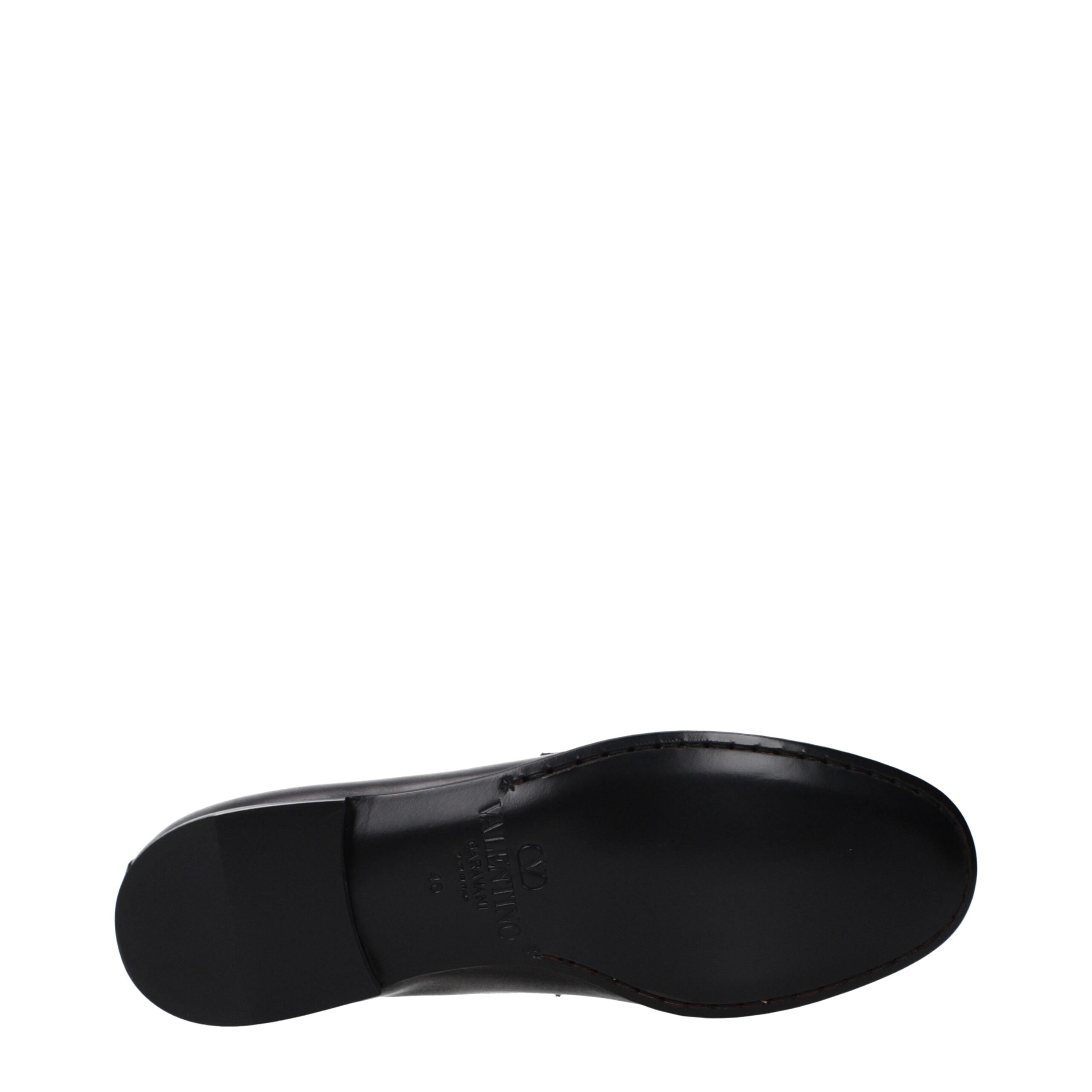 Valentino Garavani Schwarze Loafer aus Leder zum Hineinschlüpfen
