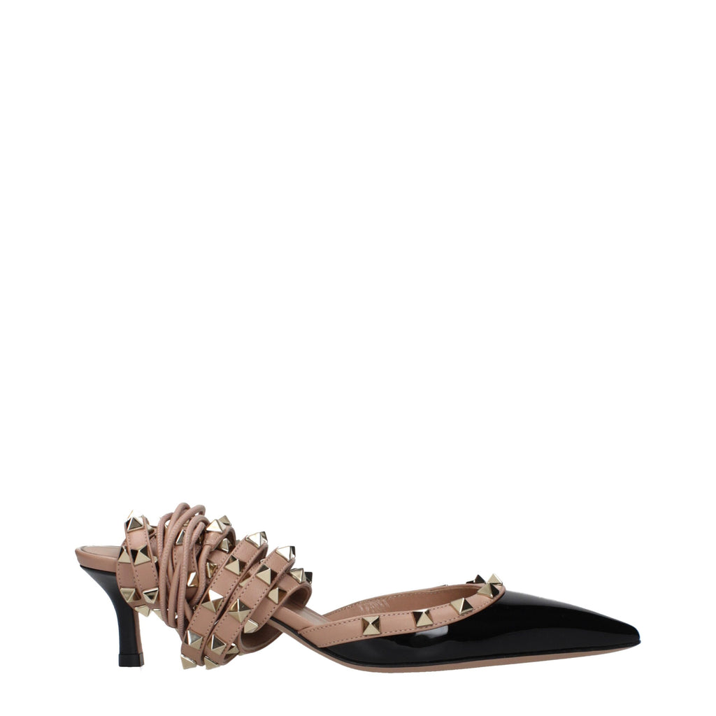 Valentino Garavani Schwarze Sandalen mit Lederriemen