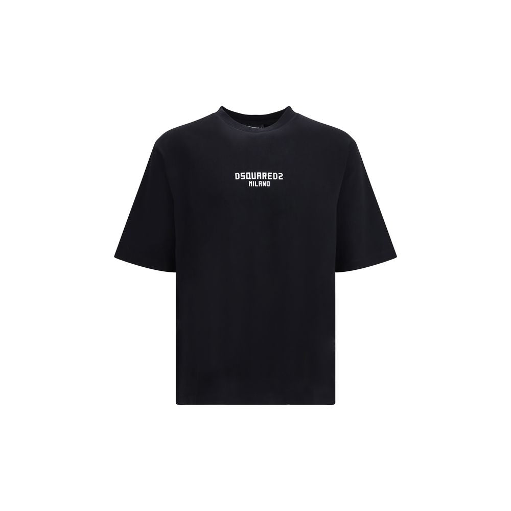 Dsquared² Schwarzes Baumwoll-T-Shirt
