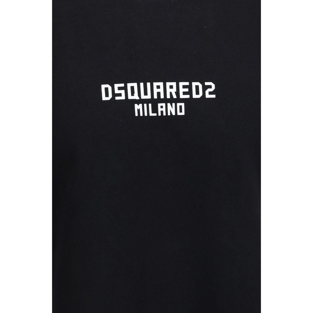 Dsquared² Schwarzes Baumwoll-T-Shirt