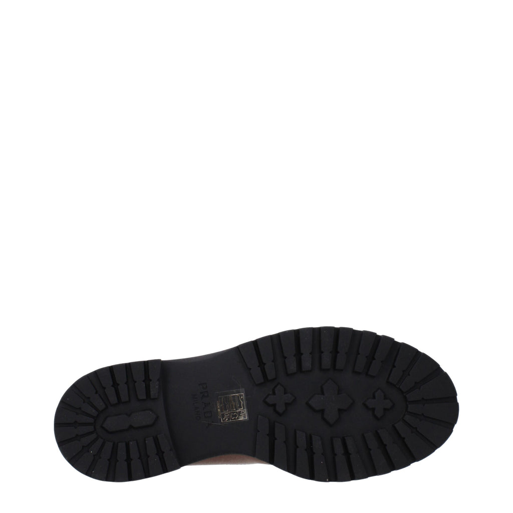 Prada Braune Leder-Ankle Boots