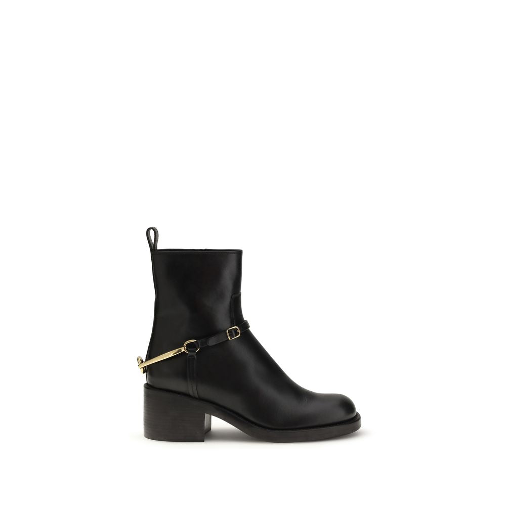 Chloé Schwarze Lammleder Ankle Boots Ovis Aries Aries