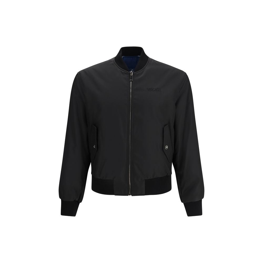 Versace Schwarzer Polyamid-Bomber
