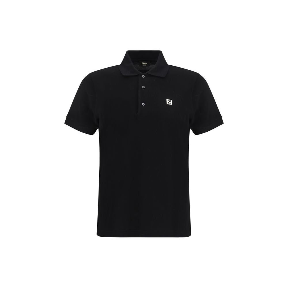 Fendi Schwarzes Baumwoll-Poloshirt