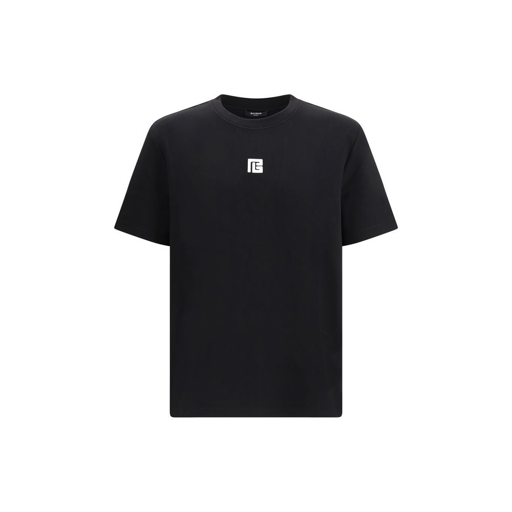 Balmain Schwarzes Modal-T-Shirt