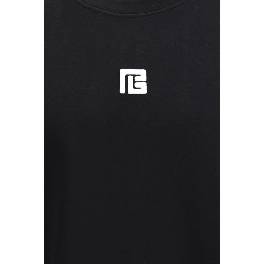 Balmain Schwarzes Modal-T-Shirt