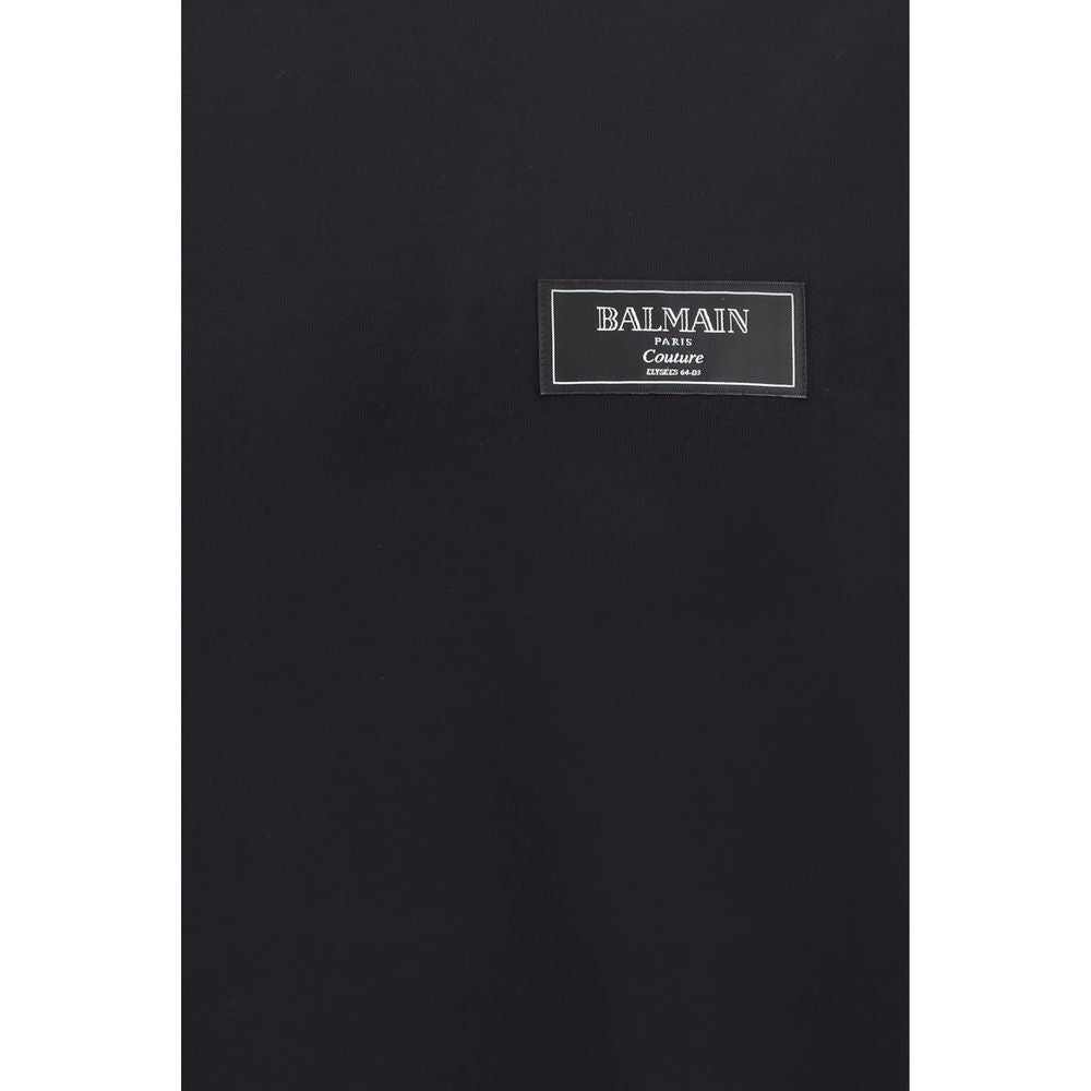 Balmain Schwarzes Baumwoll-T-Shirt