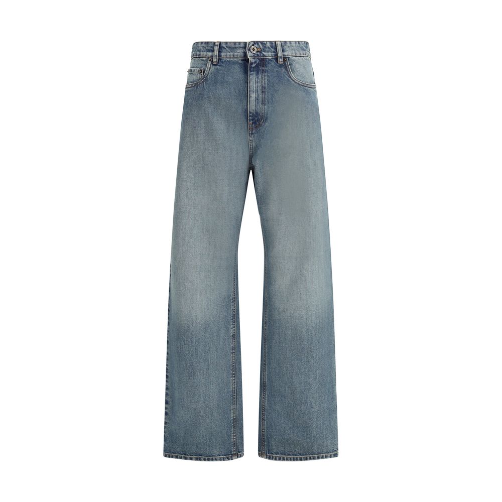 Miu Miu Blaue Jeans aus Baumwolle im geraden Schnitt