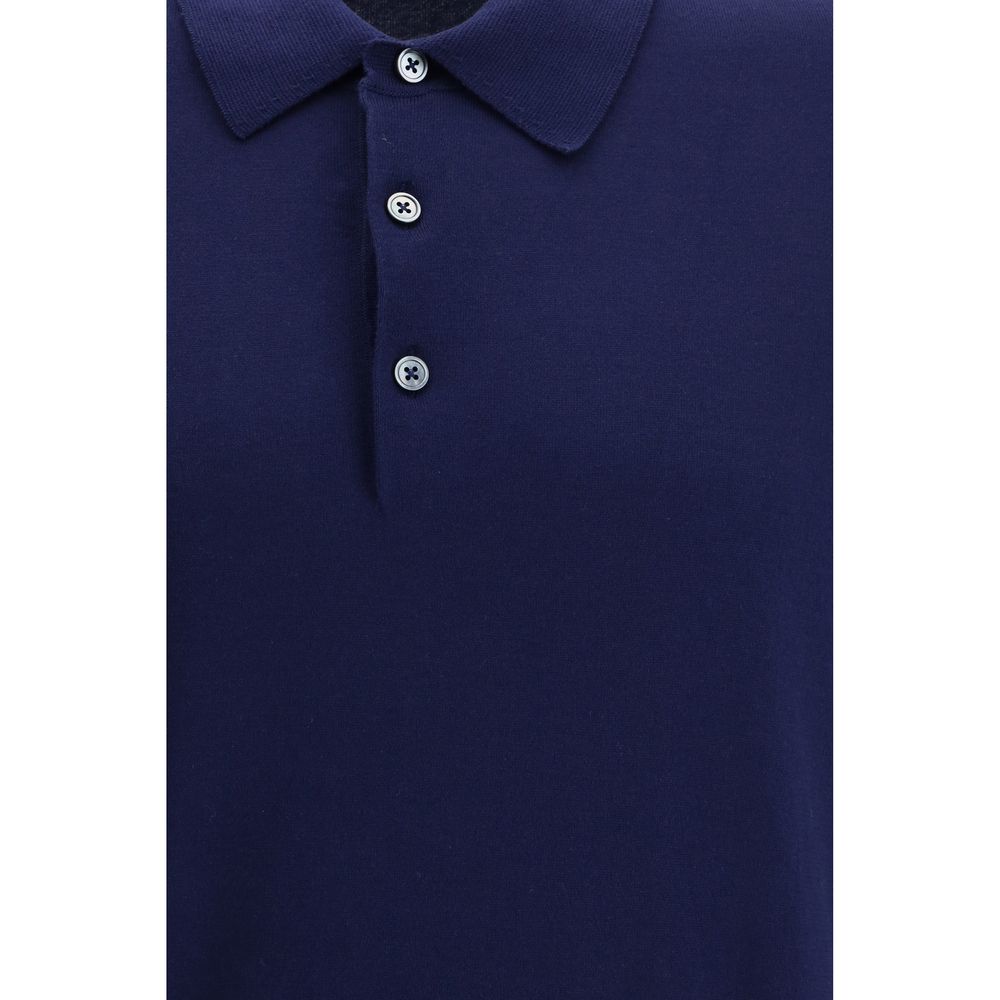 Tom Ford Blaues Baumwoll-Poloshirt