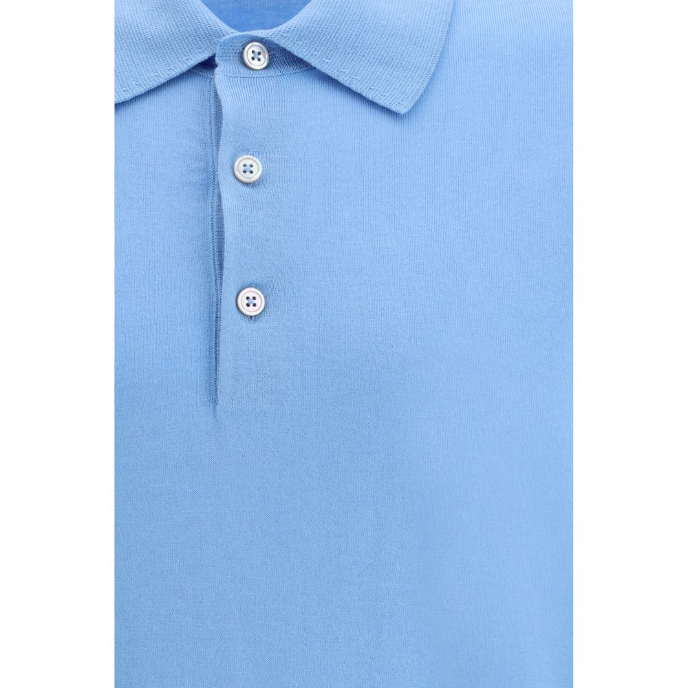 Tom Ford Blaues Baumwoll-Poloshirt