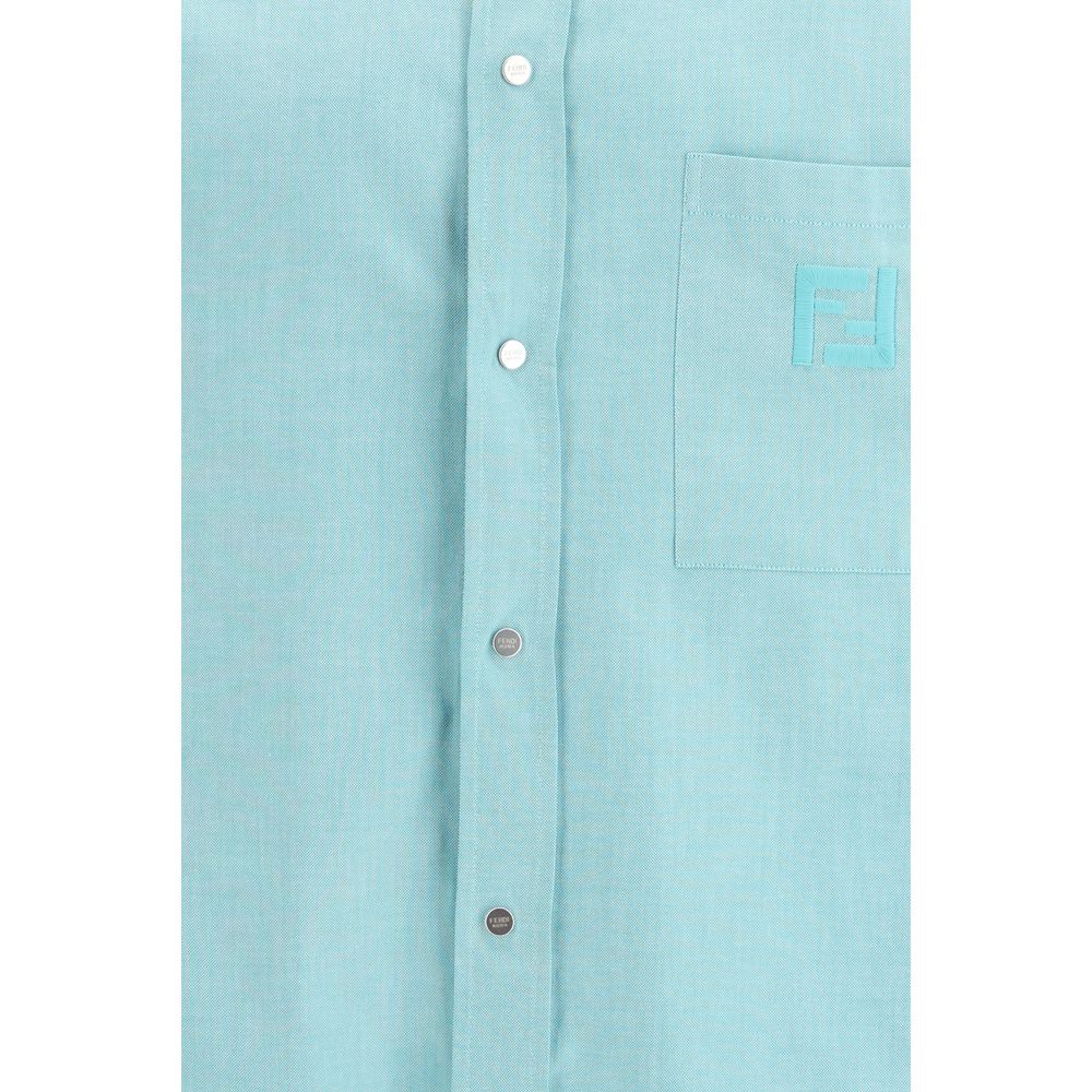 Fendi Blaues Baumwoll-Hemd
