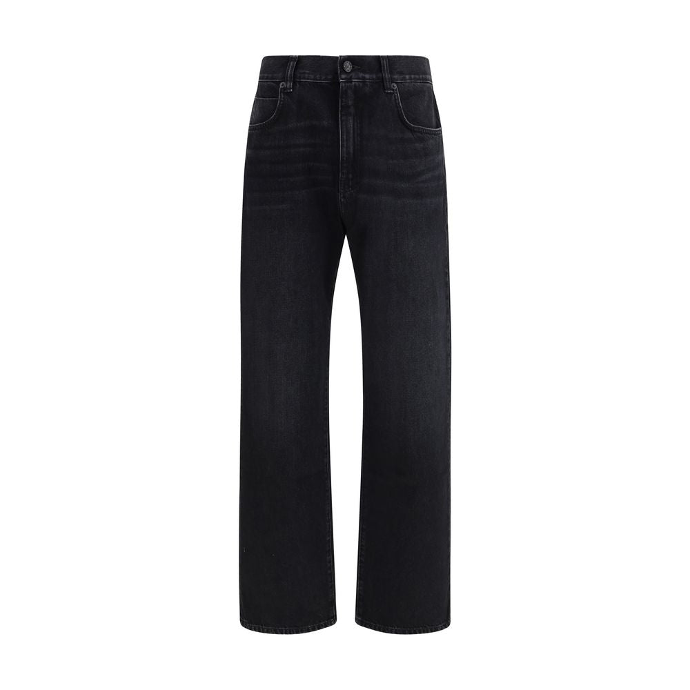 Balmain Schwarze Baumwoll-Jeans aus Denim