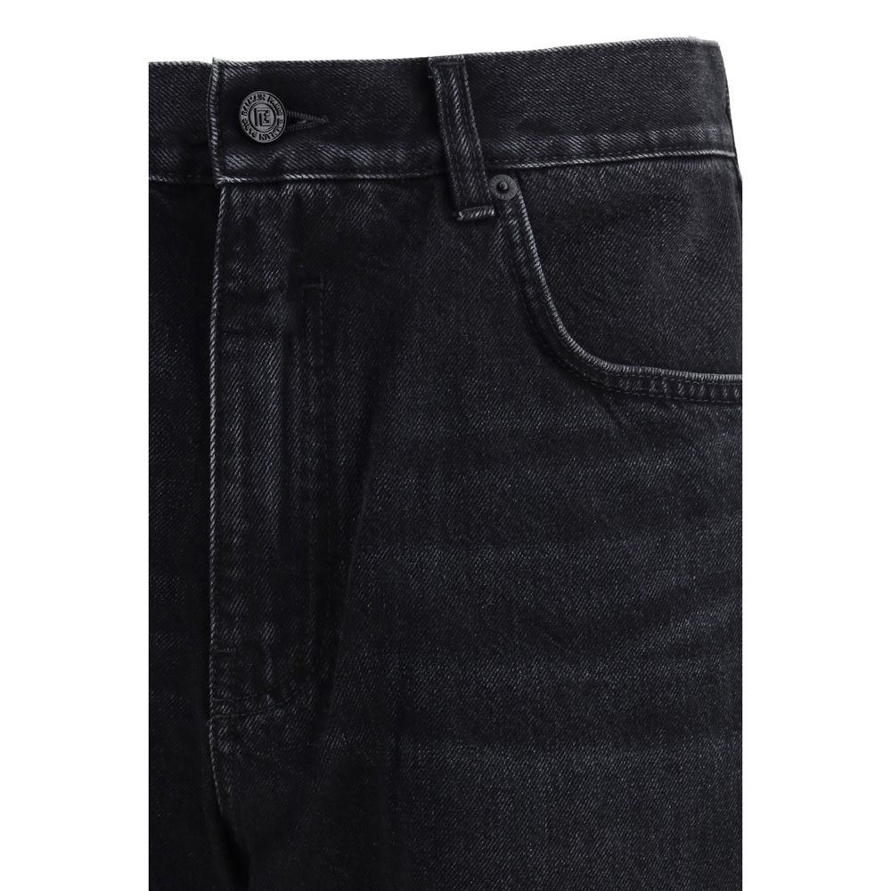 Balmain Schwarze Baumwoll-Jeans aus Denim