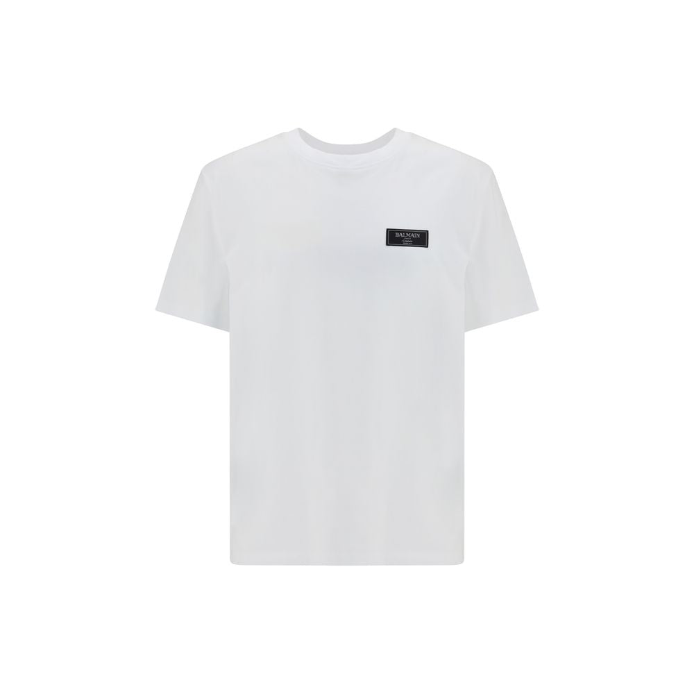 Balmain Weißes Baumwoll-T-Shirt